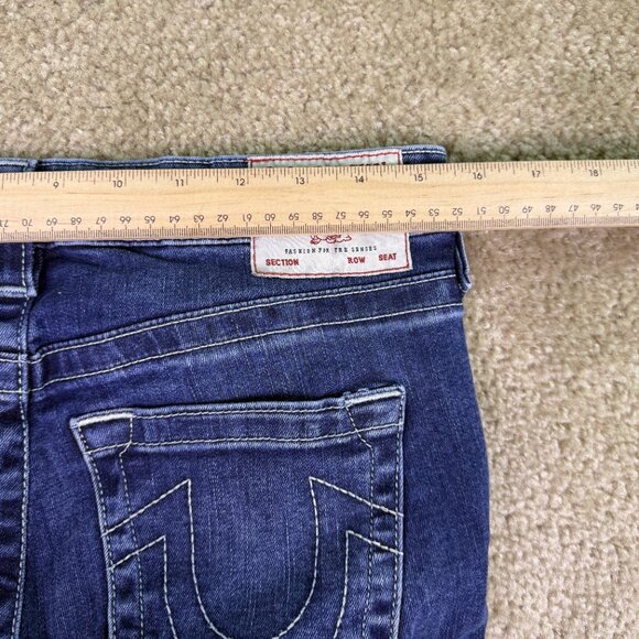 True Religion Womens Becca Mid Rise Bootcut Jeans Size 29 Cropped 30x25 E962 - Picture 10 of 14